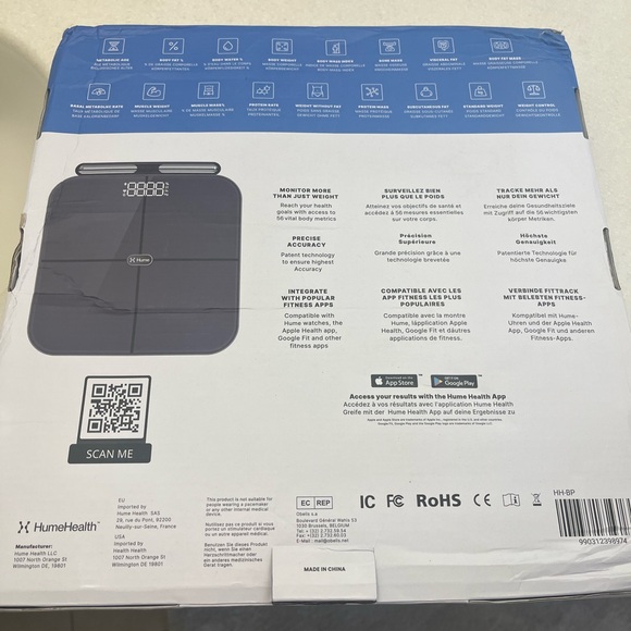 Hume health body smart body composition analyzer. NEW IN BOX - Picture 2 of 5